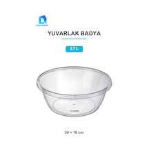 Şeffaf Yuvarlak Badya 2,7 L Mutfak Hazırlık Kabı çok renkli