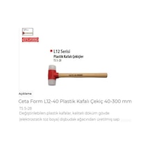 L12-40 Plastik Kafalı Çekiç 40-300 Mm