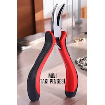 Profesyonel Mini Eğri Kargaburun Takı Pensesi 720833