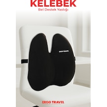 Viscofoam Ultralüks Ortopedik Bel Yastığı Ergonomik Bel Destek Minderi Ofis & Araç Uyumlu - Siyah