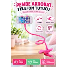 Pembe Akrobat Telefon Tutucu