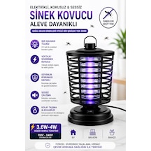Elektrikli Sinek Kovucu Uv Işık Sessiz Güvenli 4w Düşük Tüketim Ev Bahçe Kullanım