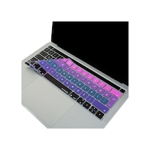 Apple Uyumlu MacBook Pro Klavye Koruyucu Türkçe Q 13inç A1706 A1989 A2159-15inç A1707 A1990 İle Ombre Pembe Mavi