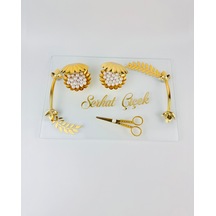 Embrace Gold Şeffaf Nişan Tepsisi Gold Gold