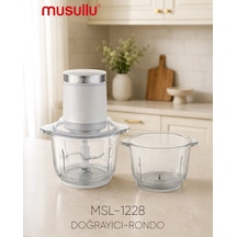 Musullu Msl-1228-2 650 W 2 L Cam Hazneli Doğrayıcı Rondo