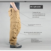 Erkekler 3d Outdoor Altı Cepli Tulum Sarı