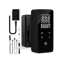 150 Psı Taşınabilir Şarjlı Hava Pompası Dijital Ekranlı, Led Işıklı, 6000 Mah Batarya, Powerbank