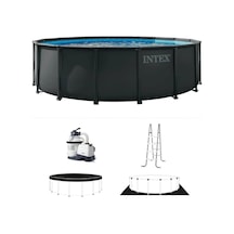 İntex 26330np Ultra Xtr Yuvarlak Prefabrik Aile Havuzu 549cmx132cm Merdiven+filtre+örtü Set