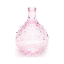 Pembe Bubble Cam Vazo 15 Cm Diğer