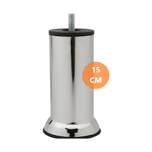 Mobilya Kanepe Baza Yatak Koltuk Destek Yükseltme Ayağı M8 Civatalı Krom Metal Ayakları 15 Cm. Gri