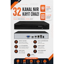 32 Kanal Nvr İp Kayıt Cihazı Xmeye Yazılm