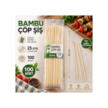 Çöp Şiş 25 Cm 100 Adet Bambu Çöp Şiş - 920922714