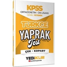 2026 Kpss Ortaöğretim-önlisans Türkçe Çek Kopart Yaprak Test /...
