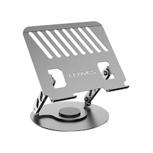 Lenyes Cr190 360 Derece Dönebilen Katlanabilir Laptop Standı Gümüş
