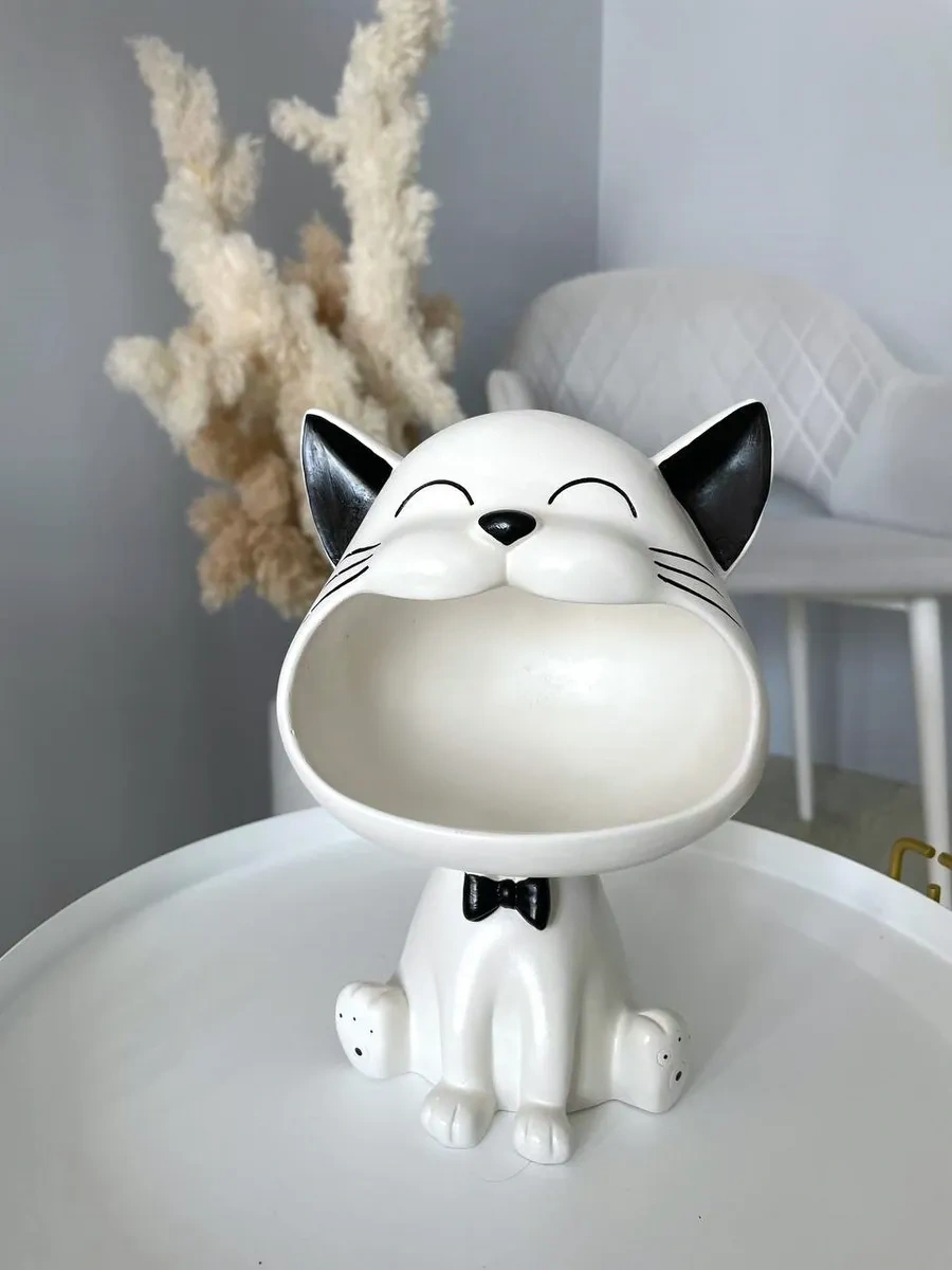 Cre Art Kedi Şekerlik Vazosu Şekerlik Dekoru İç Mek 360661355 Siyah