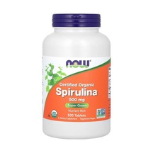 Now Foods Certified Ornagic Spirulina 500 Mg 200 Tablet