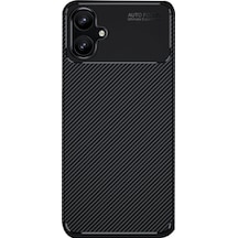 Samsung Galaxy Uyumlu A06 Kılıf Focus Carbon Silikon Kapak Siyah