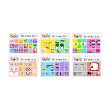 Number Blocks Matematik Eğitici Birim Küp Snapcubes Kafa Sticker 108 Adet