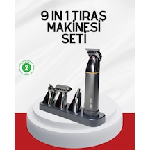 Şarjlı 9 U 1 Arada Çok Amaçlı Erkek Bakım Seti Yıkanabilir Başlıklar