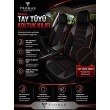 Fiat Tempra Uyumlu Nova Serisi Siyah Kırmızı Oto Koltuk Kılıfı