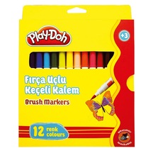Play-Doh 12'Li Fırça Uçlu Keçeli Kalem Ke009