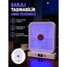 Mey İthalat Taşınabilir Şarjlı Sivrisinek Öldürücü 365nm Uv Işıklı Beyaz Model