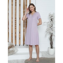Limissi İmissi Dantelli V Yaka Gecelik Pijama Takımı - Lila Xs / M