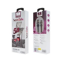 Earldom TYPE-C Telefonlar İçin 5A Hızlı Şarj ve Data Kablosu Siya