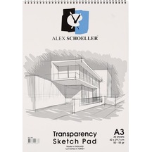 Alex Schoeller Schoeller Eskiz Blok Transparan Spiralli A3 50-55G