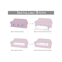 Gri 1 Parça Su Geçirmez Streç Jakarlı Minder Örtüsü Kanepe Örtüsü Yumuşak Esneklik Normal-1seat