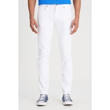 Lee Luke Slim Fit Dar Kesim Düşük Bel Dar Paça Esnek Beyaz Erkek Pantolon White-l719067100