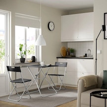 Ikea Siyah Geniş Yemek Masası - Mutfak Masası Takımı