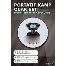 Portatif Kamp Ocağı - 220 Gr Çakmak Gazı Tüpü Uyumlu, Doğa Ve Piknik Tipi Bx-315976 Çok Renkli