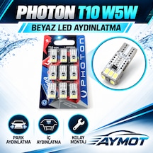 Photon T10 W5w 12v 10 Smd Beyaz Led Ampul 9 Lu Ekonomik Paket -
