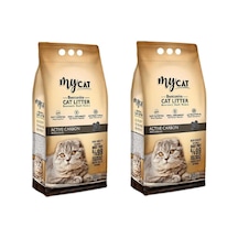 MyCat Aktif Karbonlu İnce Taneli Bentonit Kedi Kumu 2 x 10 L