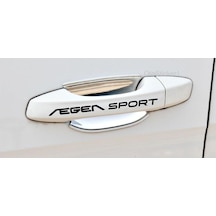 Fiat Egea Sport İçin Uyumlu Aksesuar Kapı Kolu Sticker Set 8 Adet 10 1,5 Cm3687