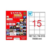 Tanex Tw-2115 70Mm X 56Mm Etiket 100 Tabaka