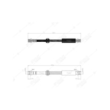SVAC 10-152 Fren Hortumu Arka Caddy 04- (Dingil Mesafelı Araçlar Icın 2682Mm)