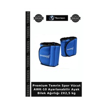 Premium Temrin Spor Vücut Awk-10 Ayarlanabilir Ayak Bilek Ağırlığı 2x2,5 Kg Belirtilmemiş