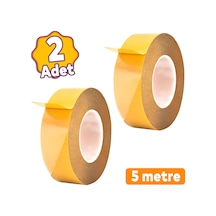 2 Adet Kaydırmaz Kaymaz Çift Taraflı Yapıştırma Sabitleme Kilim Paspas Halı Bandı 48 Mm X 5 Mt Bant