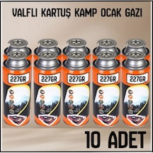 Uyguna-yakala 10 Adet - 227gr -valfli Kartuş Kamp Ocak Gazı-ykt.201 Çok Renkli