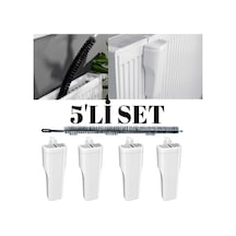 5'li Set 4 Adet Kalorifer Petek Oda Nemlendirici 1 Adet Kalorifer Temizleme Fırçası Seti Beyaz Tr Diğer