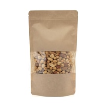 Pencereli Kraft Kilitli Doypack Ambalaj 20 X 30 + 5 Cm. 1000 Gr. -50 Adet