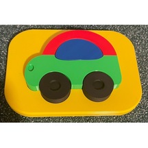Çocuklar İçin Araba Bulmacası Renkli Puzzle Oyuncak Eğitici Oyuncak
