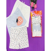 Defne Baby %95 Pamuk 3'lü Kız Çocuk Boxer-628 Çok Renkli