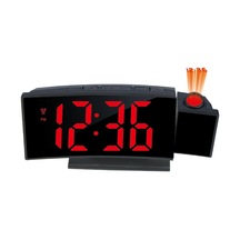 Projeksiyonlu Dijital Masa Saati Kırmızı Led Ekranlı Alarm Snooze Sıcaklık Tarih Usb Ve Pil Diğer