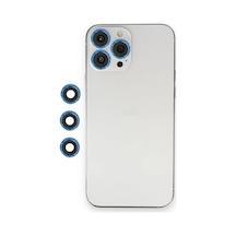 Newface Apple İphone 12 Pro Shine Kamera Lens - Mavi