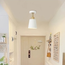 Fastbuy Modern Minimalist Siyah Ve Altın Detaylı Yarı Flush Mount Tavan Armatürü Karartılabilir 2 Adet Siyah Siyah