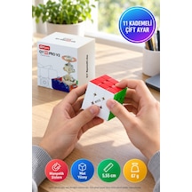 Qiyi M Pro V2 Flagship Manyetik Rubik Küp 3x3 Stickerless Profesyonel Hız Küpü 5,55 Cm