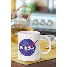 Nasa Baskılı Porselen Kupa Bardak Beyaz